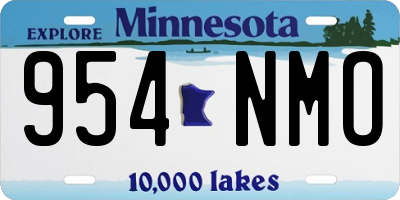 MN license plate 954NMO