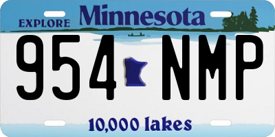 MN license plate 954NMP