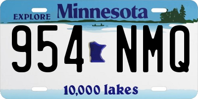 MN license plate 954NMQ