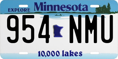MN license plate 954NMU