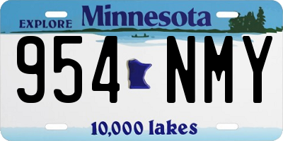MN license plate 954NMY
