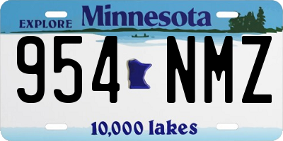 MN license plate 954NMZ