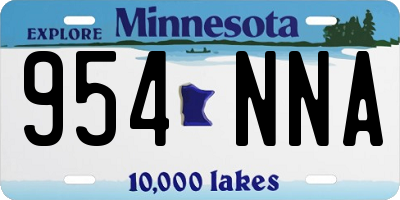 MN license plate 954NNA