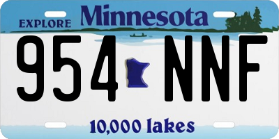 MN license plate 954NNF