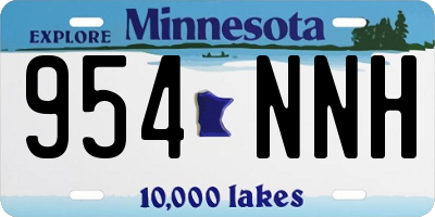 MN license plate 954NNH