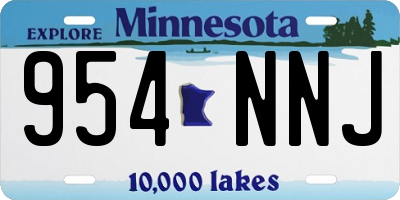 MN license plate 954NNJ