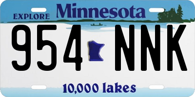 MN license plate 954NNK