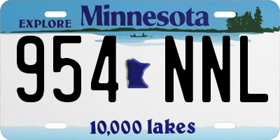 MN license plate 954NNL