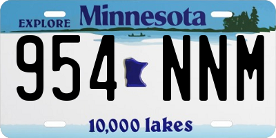 MN license plate 954NNM