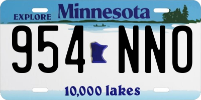 MN license plate 954NNO