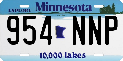 MN license plate 954NNP