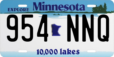 MN license plate 954NNQ