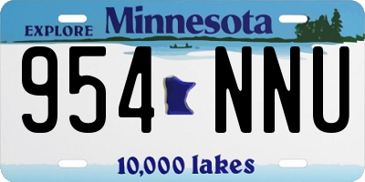 MN license plate 954NNU