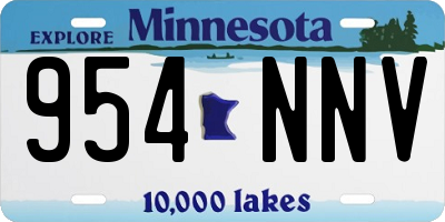 MN license plate 954NNV