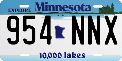 MN license plate 954NNX