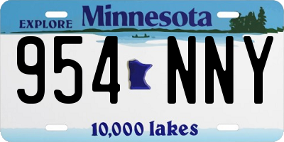MN license plate 954NNY