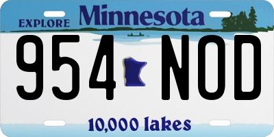 MN license plate 954NOD
