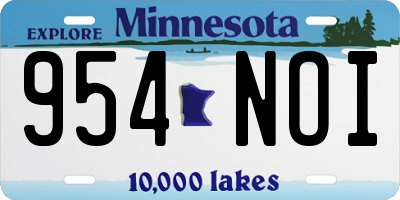 MN license plate 954NOI