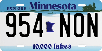 MN license plate 954NON
