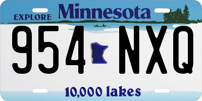 MN license plate 954NXQ
