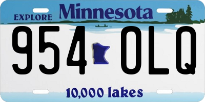 MN license plate 954OLQ