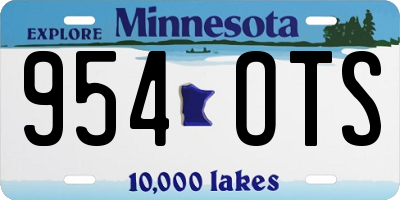 MN license plate 954OTS