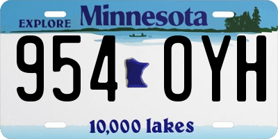 MN license plate 954OYH