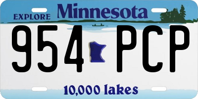MN license plate 954PCP