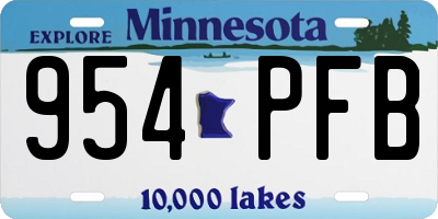 MN license plate 954PFB