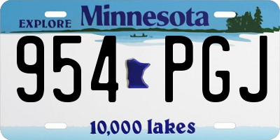 MN license plate 954PGJ
