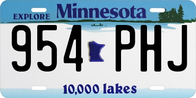 MN license plate 954PHJ
