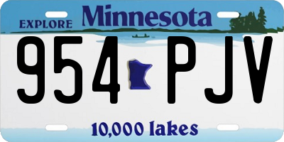 MN license plate 954PJV
