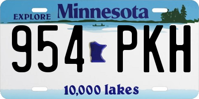 MN license plate 954PKH