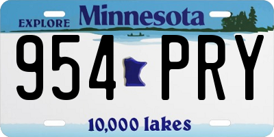 MN license plate 954PRY