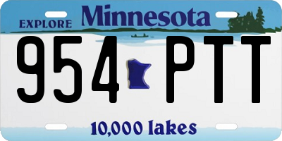 MN license plate 954PTT