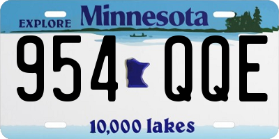 MN license plate 954QQE