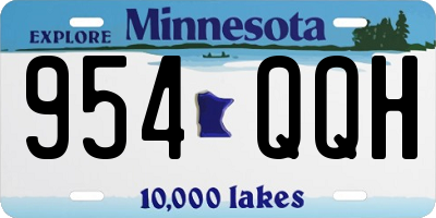 MN license plate 954QQH