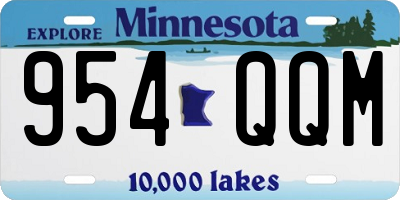 MN license plate 954QQM