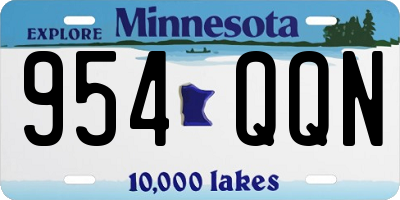 MN license plate 954QQN