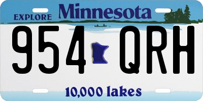 MN license plate 954QRH