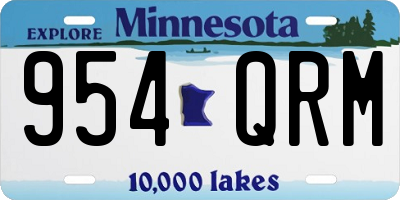 MN license plate 954QRM