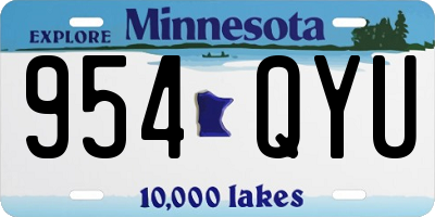 MN license plate 954QYU
