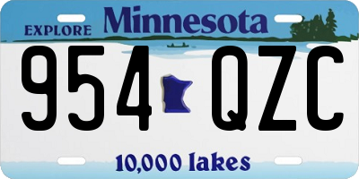 MN license plate 954QZC