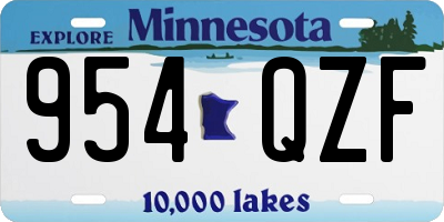 MN license plate 954QZF