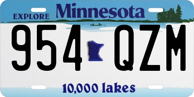 MN license plate 954QZM