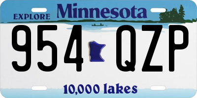 MN license plate 954QZP