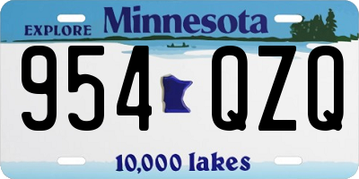 MN license plate 954QZQ