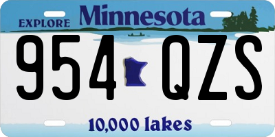 MN license plate 954QZS