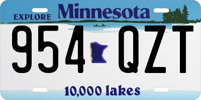 MN license plate 954QZT