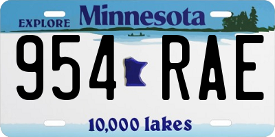 MN license plate 954RAE